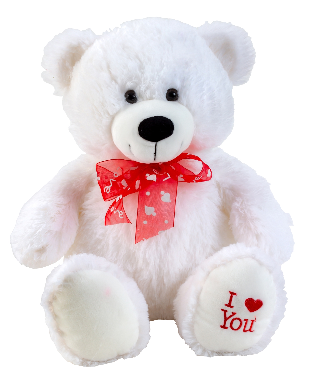 Valentinstag Geschenk Teddy mit Herz Stickerei I Love You Kuscheltier Stoffteddy 