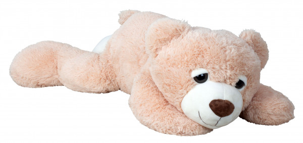 Giant teddy bear cuddly bear XXL 100 cm sleeping bear lying brown plush bear cuddly toy velvety soft