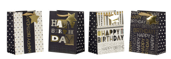 Gift bags each in a set of 4 18x23x10cm birthday