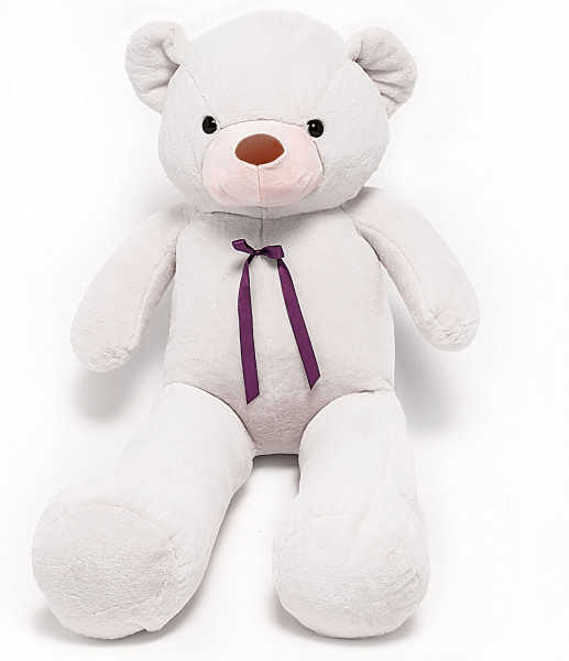 Riesen Teddybär Kuschelbär 130 cm weiß XXL Plüschbär Kuscheltier samtig weich