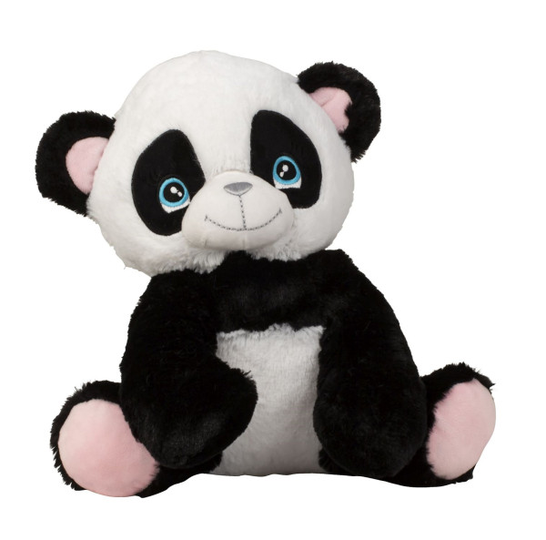 Plüschtier Teddybär Pandabär schwarz/weiß mit süßen Augen sitzend Höhe 30 cm kuschelig weich