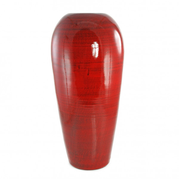 Wunderschöne Deko Vase Blumenvase Bodenvase aus Keramik Rot Höhe 60 cm Breite 28 cm