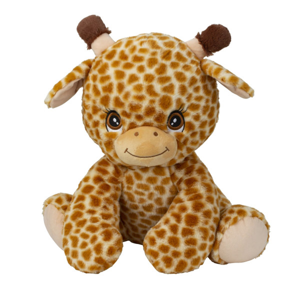 Plüschtier Teddybär Giraffe braun mit süßen Augen sitzend Höhe 33 cm kuschelig weich
