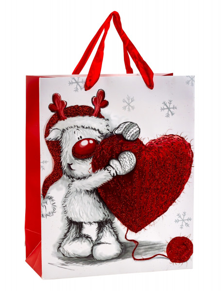 Modern gift bags Christmas Merry Christmas in a set of 4 dimensions 26x32x12cm
