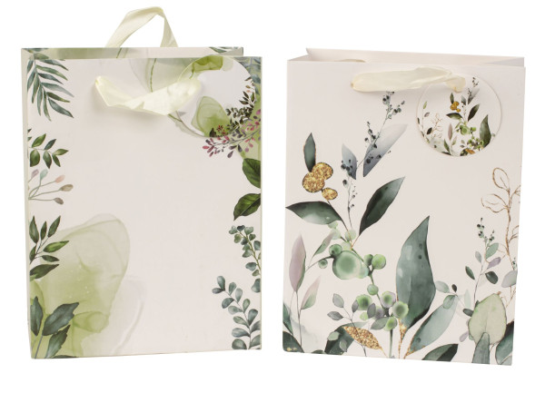 Gift bags each in a set of 4 18x23x10 cm flowers