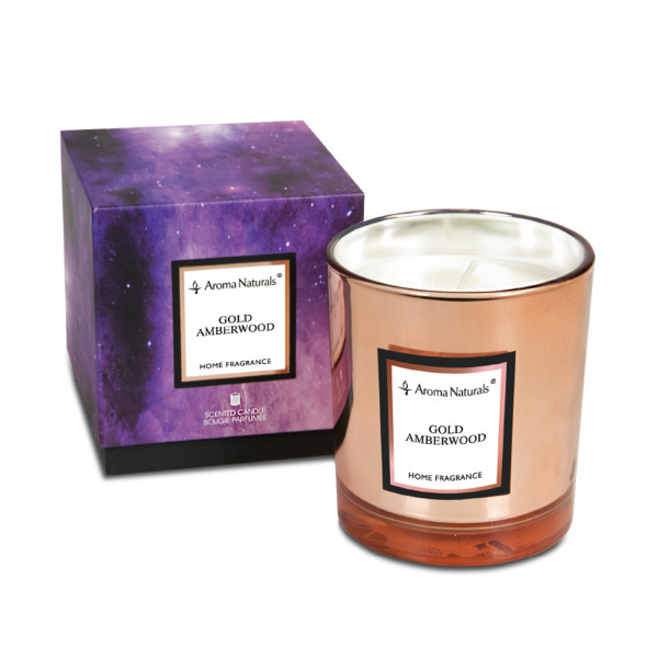 Scented candle ELECTRUM | Gold Amberwood | Height 9 cm, diameter 7.5 cm Wax weight 180gr |