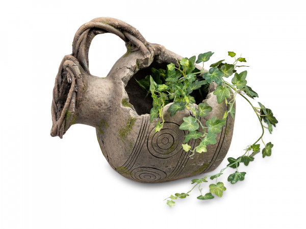 Planter Plant pot in antique style Planter made of magnesia 25x28 cm weatherproof and decorated with relief