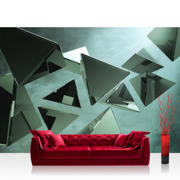 Vlies Fototapete Kunst Tapete Abstrakt Hindergrund Dreieck braun