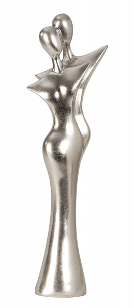 Exclusive sculpture pair of poly silver Height 56.5 cm