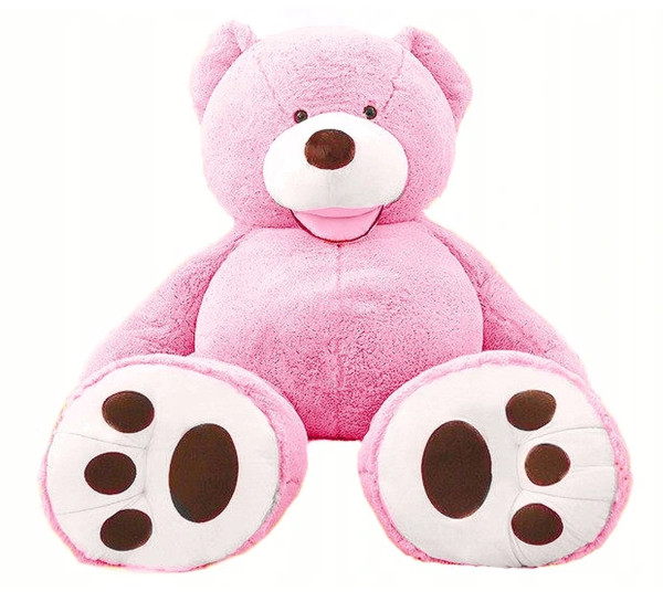 Riesen Teddybär Kuschelbär 160 cm Groß XXL pink Plüschbär Kuscheltier samtig weich