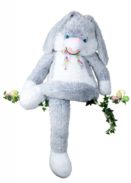 Huge plush toy rabbit XXL 150 cm tall white/grey plush bear cuddly toy