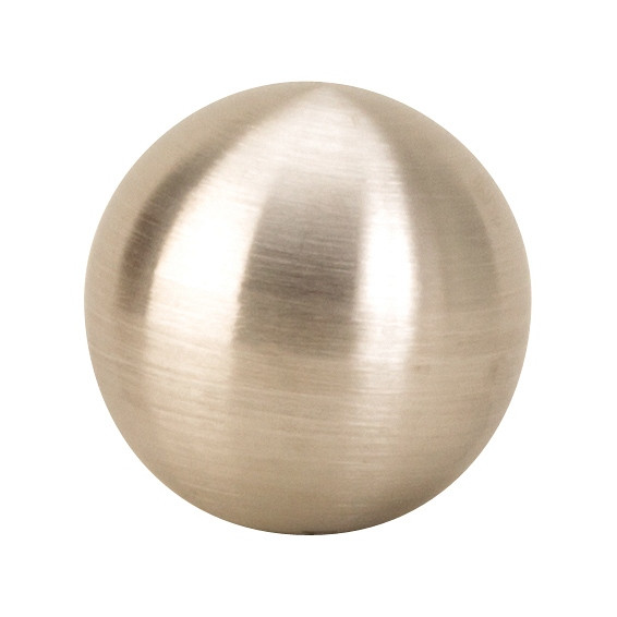 6 pieces modern decoration balls made of stainless steel in silver matt diameter 4 cm