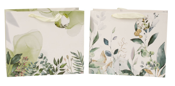 Gift bags each in a set of 4 31x26x12 cm flowers