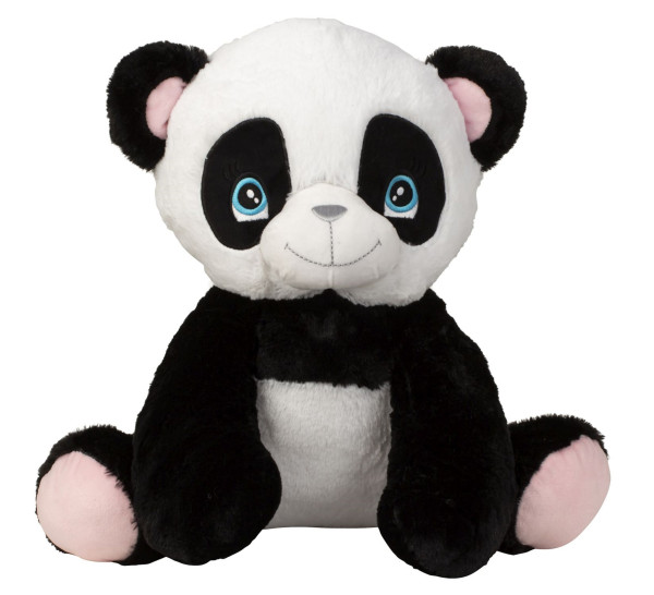 Plüschtier Teddybär Pandabär schwarz/weiß mit süßen Augen sitzend Höhe 40 cm kuschelig weich