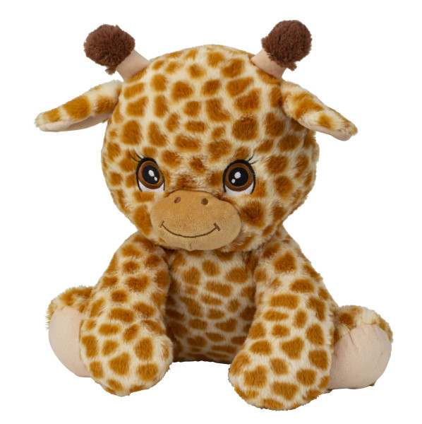 Plüschtier Teddybär Giraffe braun mit süßen Augen sitzend Höhe 44 cm kuschelig weich