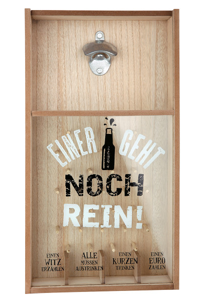 Great bottle cap opener One can still go in high-quality MDF wood for wall mounting 26x48 cm (WxH)