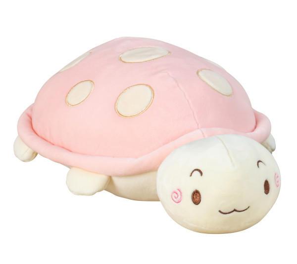Baby soft toy cuddly toy turtle pink made of super soft spandex plush 32x12 cm (pink)