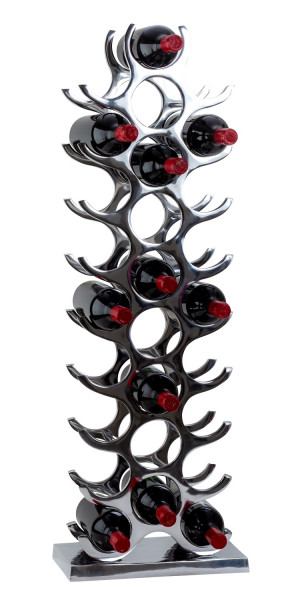Modern wine rack bottle holder for storing 27 bottles of metal height 100 cm width 34 cm