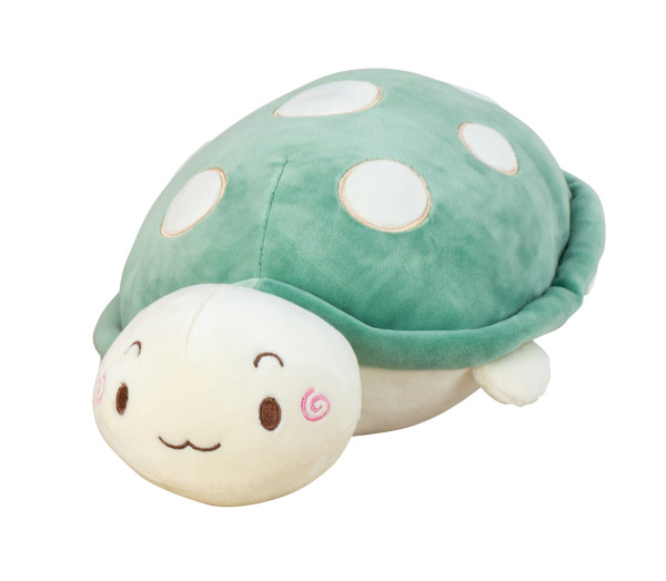 Baby soft toy cuddly toy turtle green made of super soft spandex plush 32x12 cm (pink)