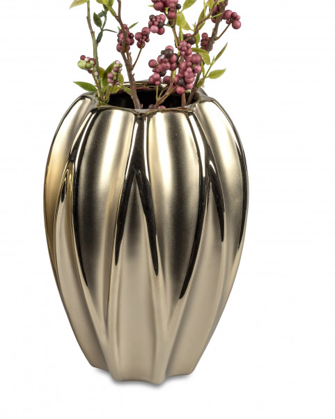 Modern decorative vase flower vase table vase ceramic vase gold 14x20 cm