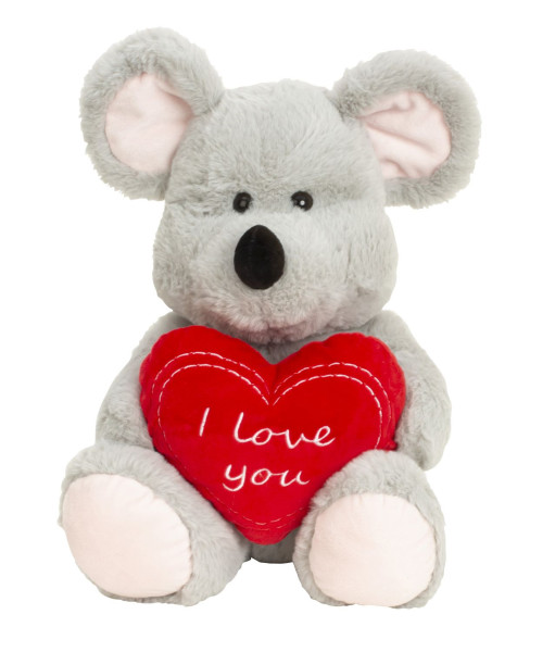 Cuddly toy mouse with heart I Love you 30 cm tall plush mouse plush bear velvety soft