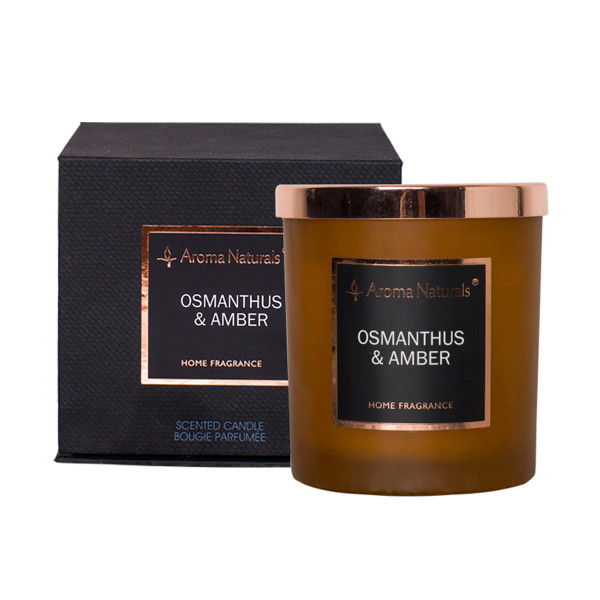 Scented candle SELECTION | Osmanthius &amp; Amber | Height 9 cm, diameter 8.2 cm Wax weight 205gr |