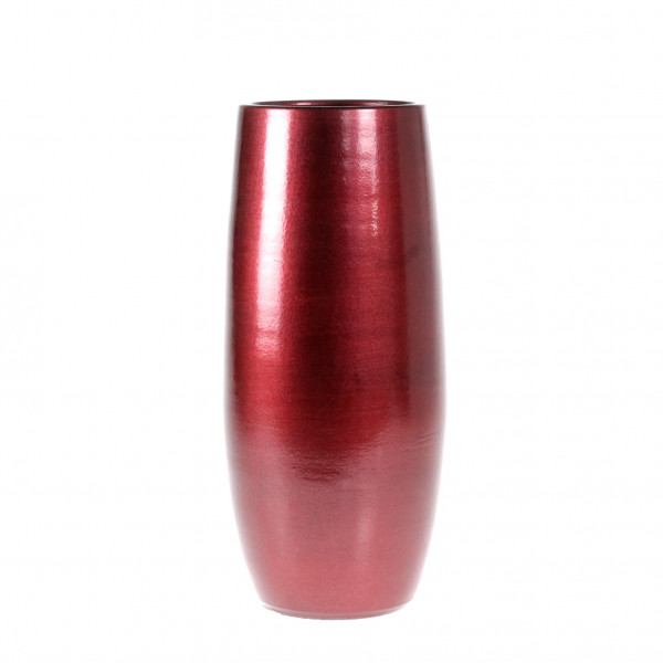 Wunderschöne Deko Vase Blumenvase Bodenvase aus Keramik Metallic Rot Höhe 50 cm Breite 22 cm