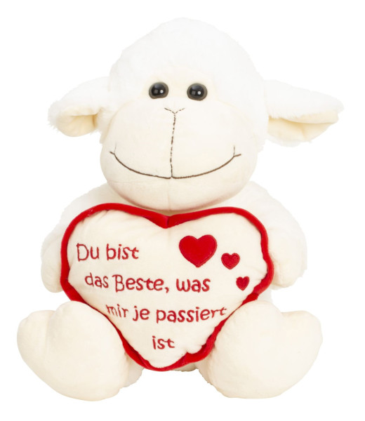 Plush toy sheep with a heart You are the best 30 cm tall Plush sheep Plush bear velvety soft