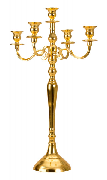 Candlestick 5-arm candlestick Candlestick metal gold Height 60 cm