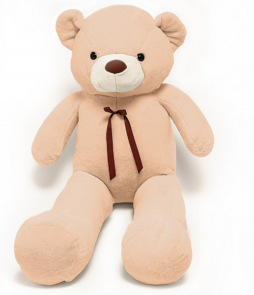 Riesen Teddybär Kuschelbär beige 130 cm XXL Plüschbär Kuscheltier samtig weich