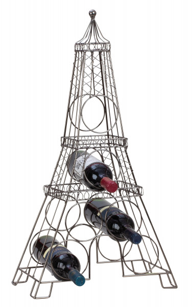 Exclusive wine rack wine bottle holder Bottle holder in the shape of the Eiffel Tower from Paris made of metal, height 73 cm