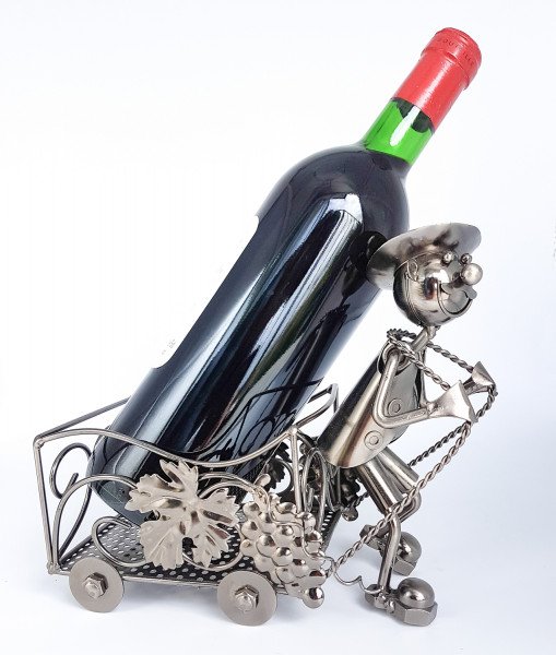 Modern Wine Bottle Holder Wine Workers of metal Height 18 cm Width 21.5 cm