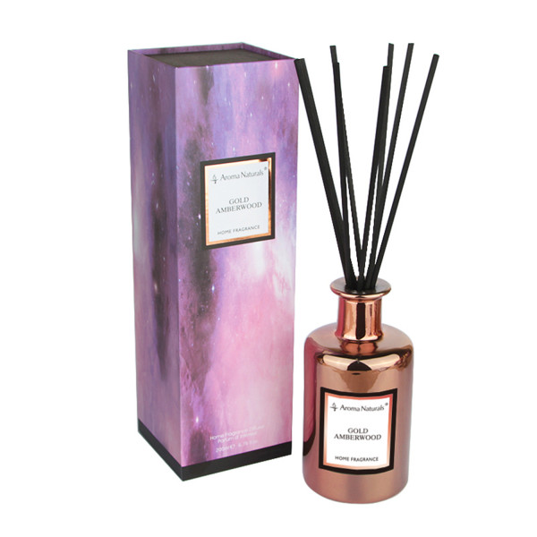 Diffuse room scent ELECTRUM | Gold Amberwood | Height 13.5 cm, diameter 6.75 cm 200 ml | 20 weeks