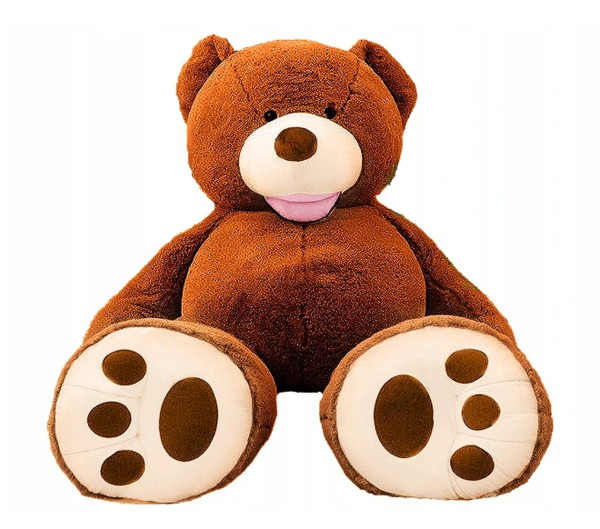 Riesen Teddybär Kuschelbär 130 cm Groß XL braun Plüschbär Kuscheltier samtig weich