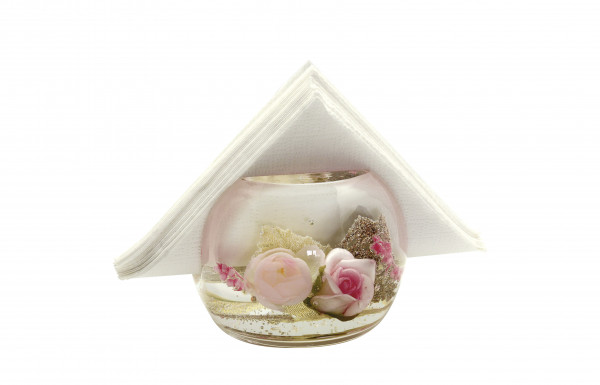 Exclusive napkin stand Serviette holder made of glass 10x7 cm * Exclusive handcraft from Germany *